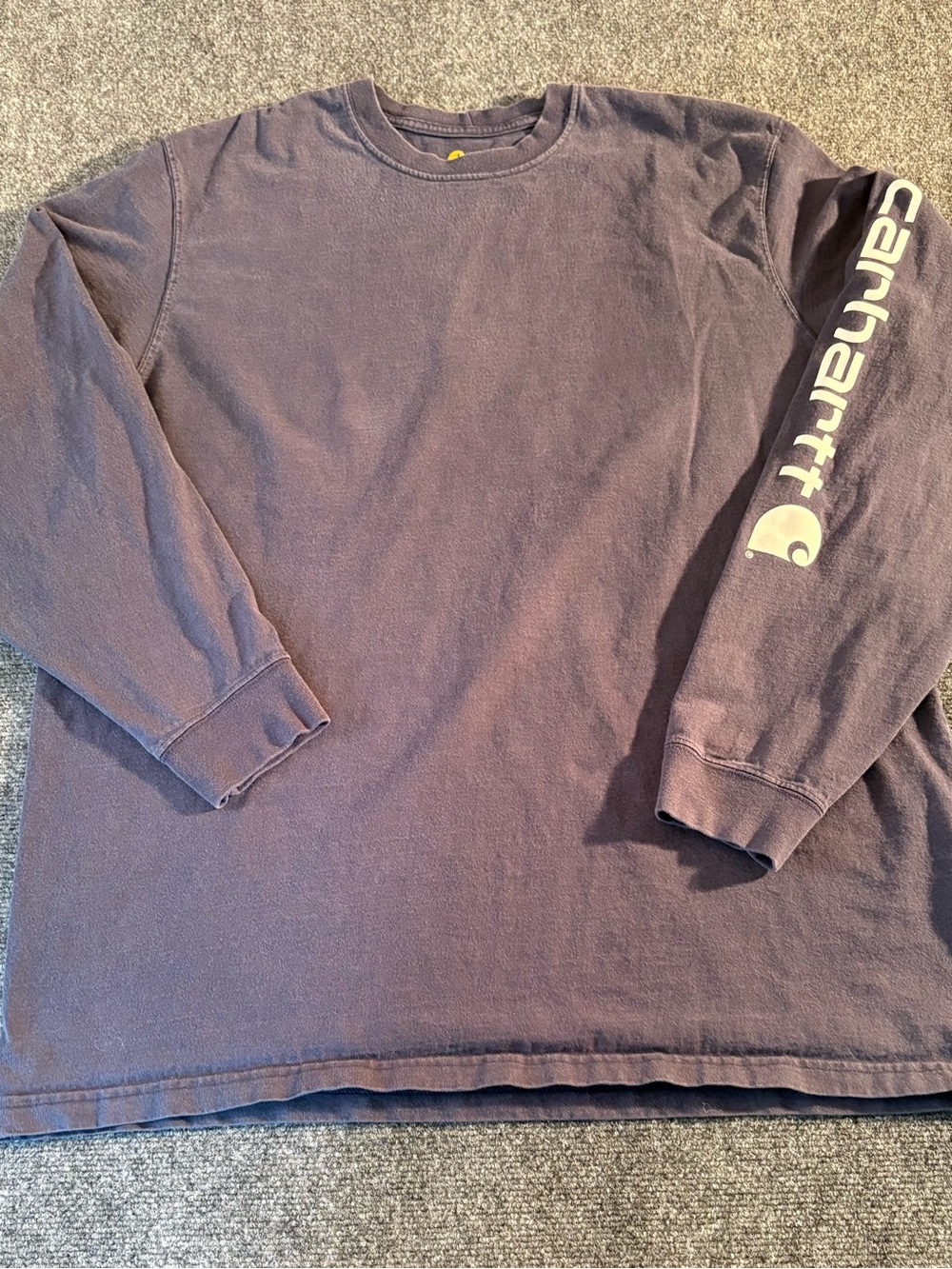 Carhartt K231 Men’s XL Original Fit Long Sleeve Logo Shirt Faded Navy